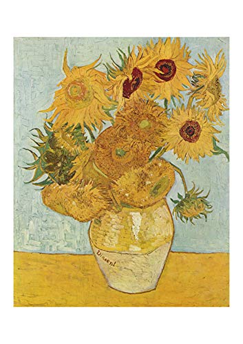 Impression giclée Vase avec 12 tournesols Van Gogh - Cadre haut de gamme et fini mat