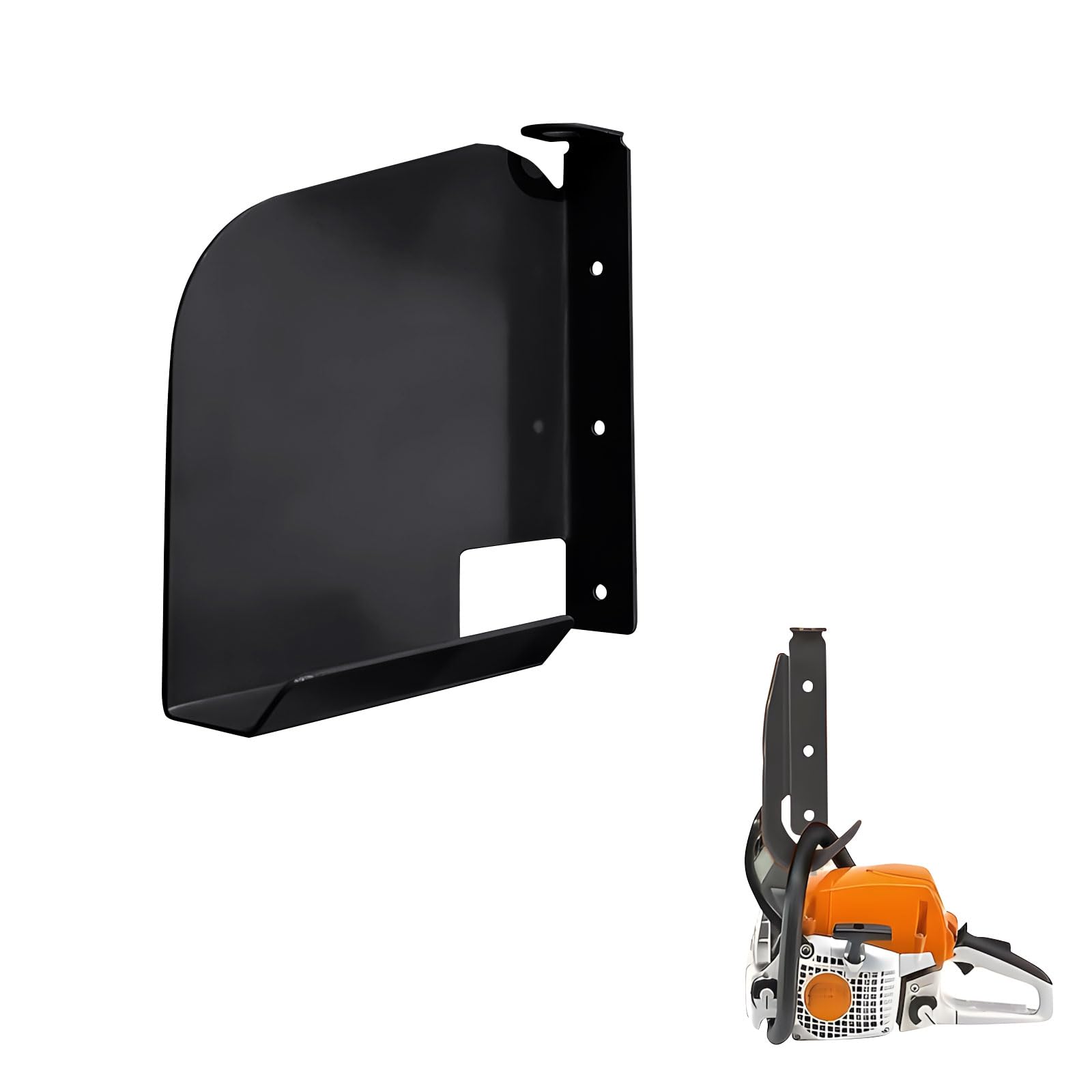 Hsioluted Space Efficient Wall Rack for Chainsaw Addons with Rustless Construction Workshop Use Tool Rack