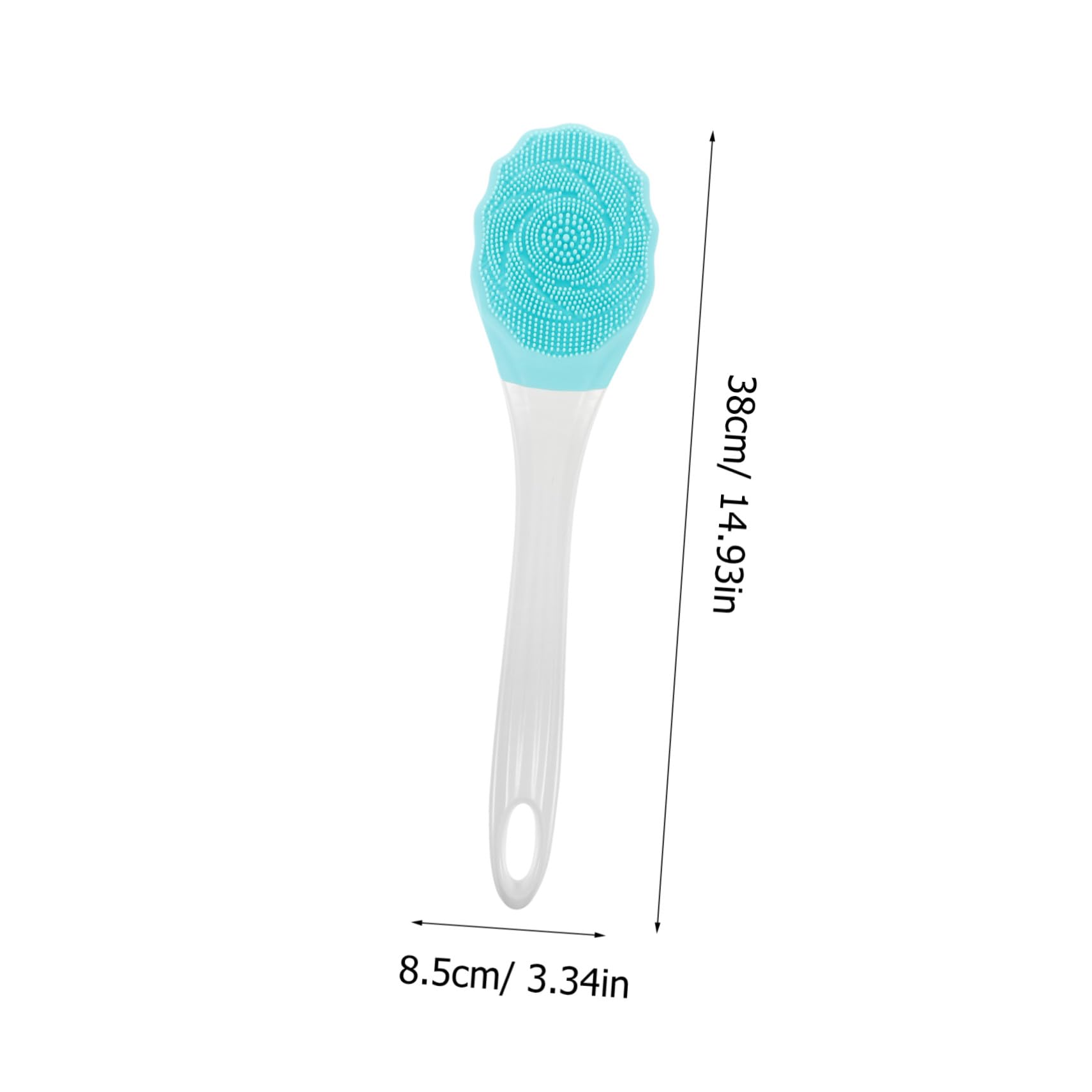 Spazzola Doccia Elettrica Blu Manico in Abs e Silicone per Pulizia Corpo e Massaggio, Facile da Usare per Uomo e Donna