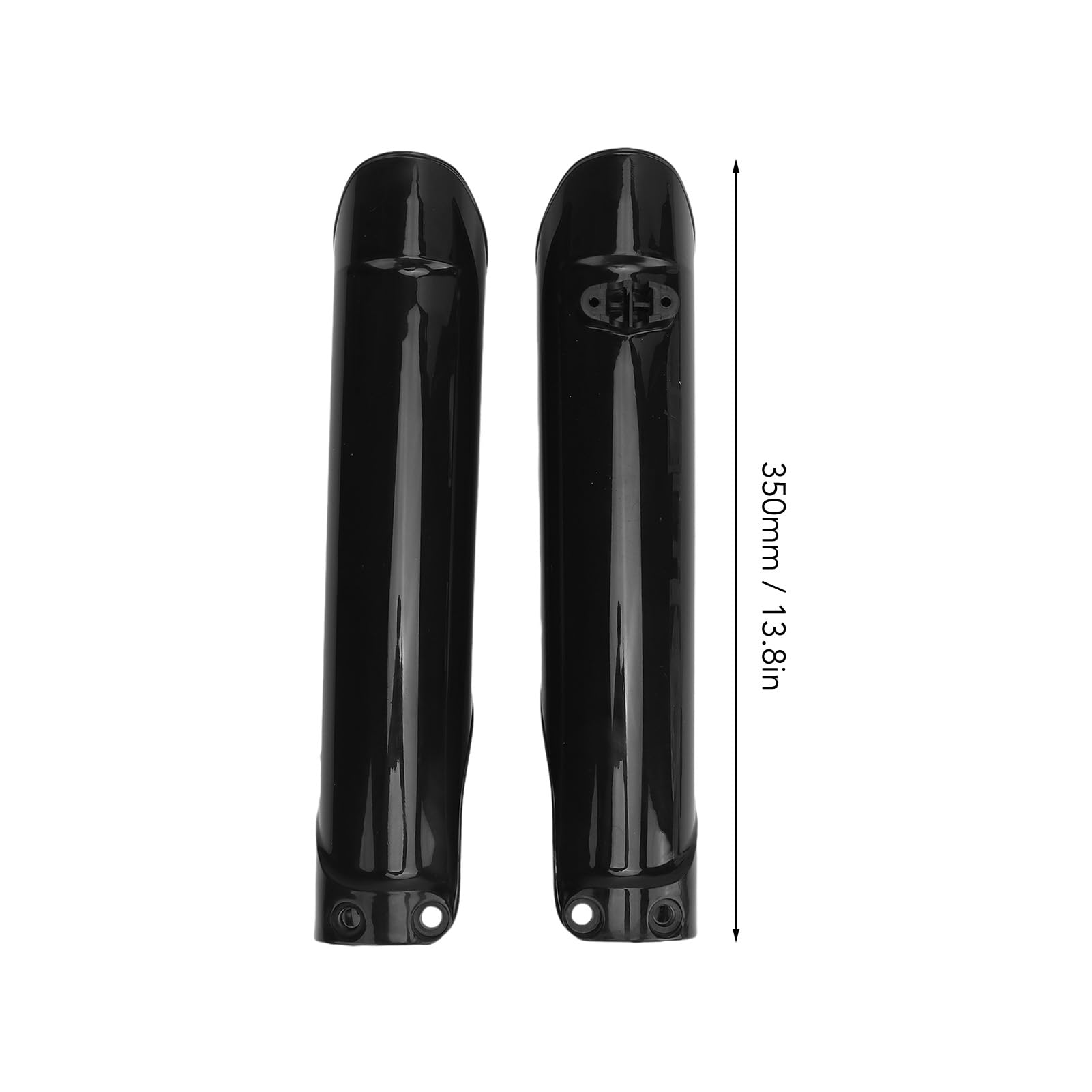 PolyGen Set di 2 coperture per tubo forcella anteriore con struttura in ABS, una protezione per ammortizzatore per EXC-500 / SX- 2015-2021, parti di manutenzione moto (Nera)