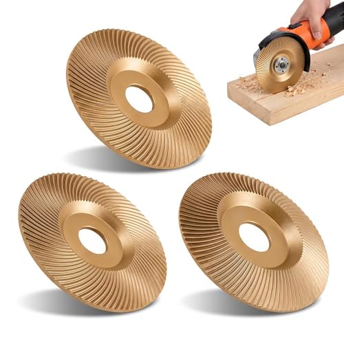 Image of Angle Grinder Polishing Pad, 2026 New Wood Carving Disc Set, Tungsten Carbide Grinding Wheel Wood Carving, Woodworking Attachment for Polishing Buffing (Beveled Surface)