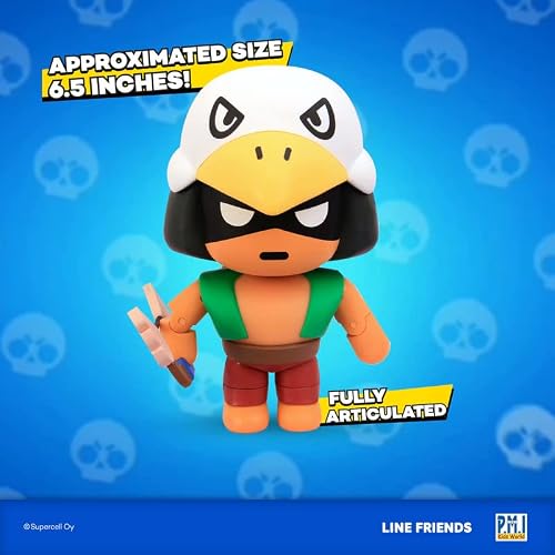 P.m.i. Brawl Stars Action Figures | Two Of Four 6.5-Inch-Tall Collectibles | Brawl Stars Toys, Gift For Video Gamer | El Primo And Shelly #TOP7