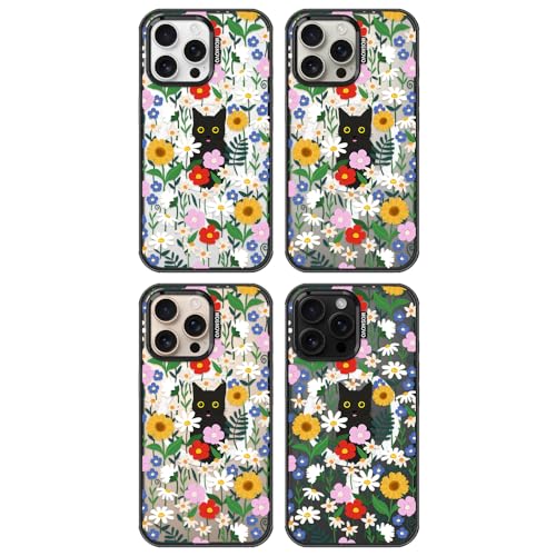 Coque iPhone 16 Pro Max MOSNOVO Chat Noir compatible MagSafe antichoc