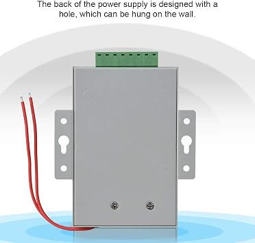 Electric Lock Power Supply, DC 12V 3A 30W Access Control Power Supply Controller with Automatic Delay for Door Access Control System