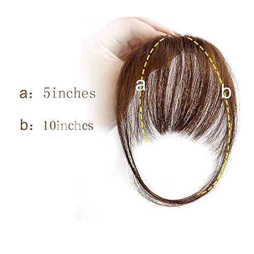 AISI-QUEENS-Clip-in-Bangs-100-Human-Hair-Extensions-Medium-Brown-Clip-on-Fringe-Bangs-with-nice-net-Natural-Flat-neat-Bangs-with-Temples-for-women-One-Piece-Hairpiece-Wispy-Bangs-Medium-Brown