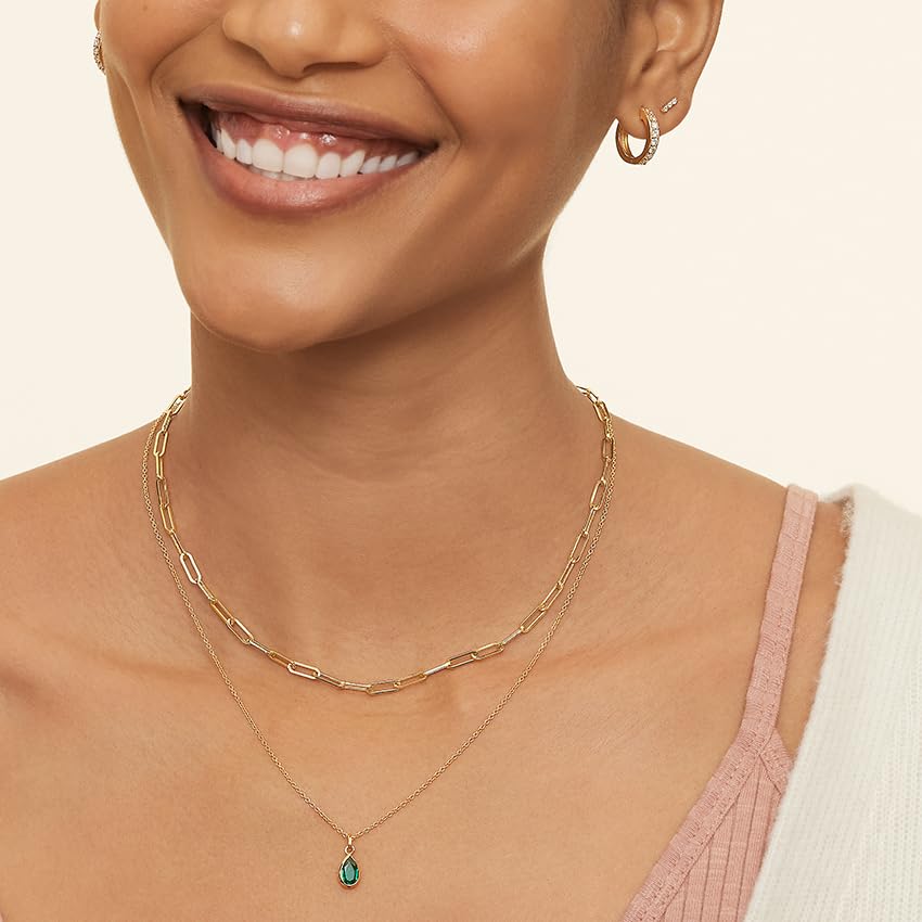 Gold Chain for Women, 14/16/18/20 inch 14K Gold Plated Paperclip Chain Necklace Dainty Simple Gold Paper Clip Necklace Non Tarnish Gold Necklace for Women Trendy Fashion Aesthetic Jewelry Gift3