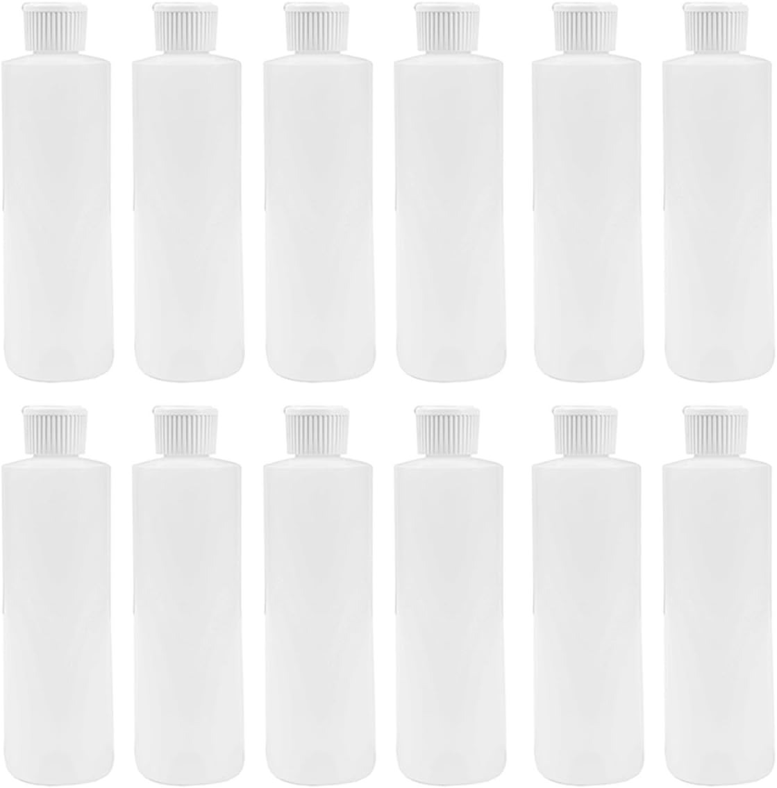 8 OZ PLASTIC CYLINDER BOTTLE WITH FLIP-TOP POUR SPOUT (12)
