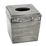 Zenna Home, India Ink Altair Tissue Box Cover, Pewter