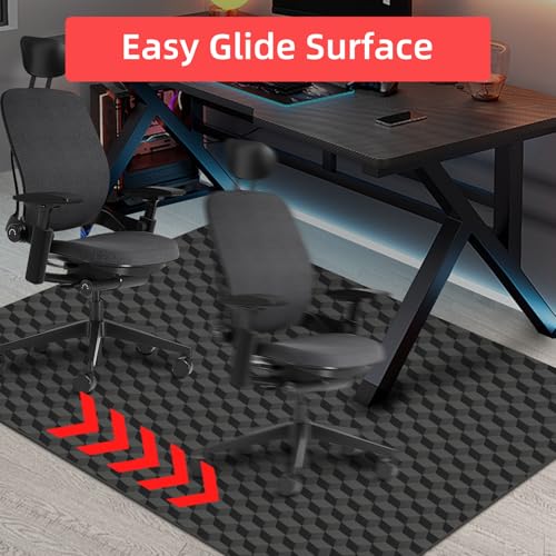AiBOB Gaming Chair Mat for Hardwood Floors - 53"x45" Office Chair Mat for Hard and Tile Floor | Anti-Slip Protector Mat by AiBOB - Image 6