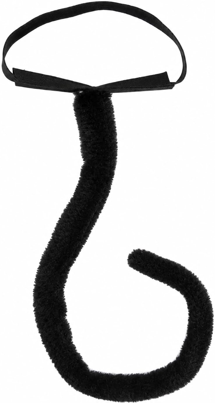 Skeleteen Costume Accessories Cat Tail - Furry Black Kitty Tail for Dress Up - 1 Piece