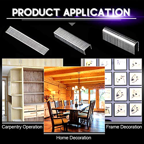 Swpeet 3000Pcs Premium Quality Officemate Standard 3 Sizes Staples, Including T-Type & U-Type & Door-Type Staples Perfect For Most Standard Stapler Guns #TOP6