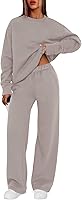 XIEERDUO Women's 2-Piece Sweatsuit Set - Crewneck Tracksuit Lounge Outfit Fall 2025 Fashion Activewear