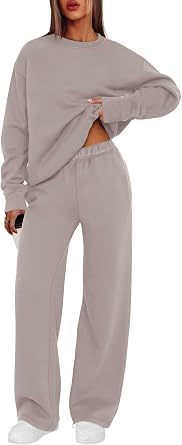 XIEERDUO Sweatsuits Women 2 Piece Outfit Matching Lounge Sets Fall Outfits 2025 Fashion Clothing Crewneck Track Suits