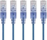 Monoprice 10-Pack SlimRun Cat6A Ethernet Network Patch Cable 10G 6-inch Black