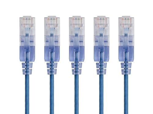Vista 55 de Monoprice SlimRun Cat6A - Cable de conexión de red Ethernet, Blanco
