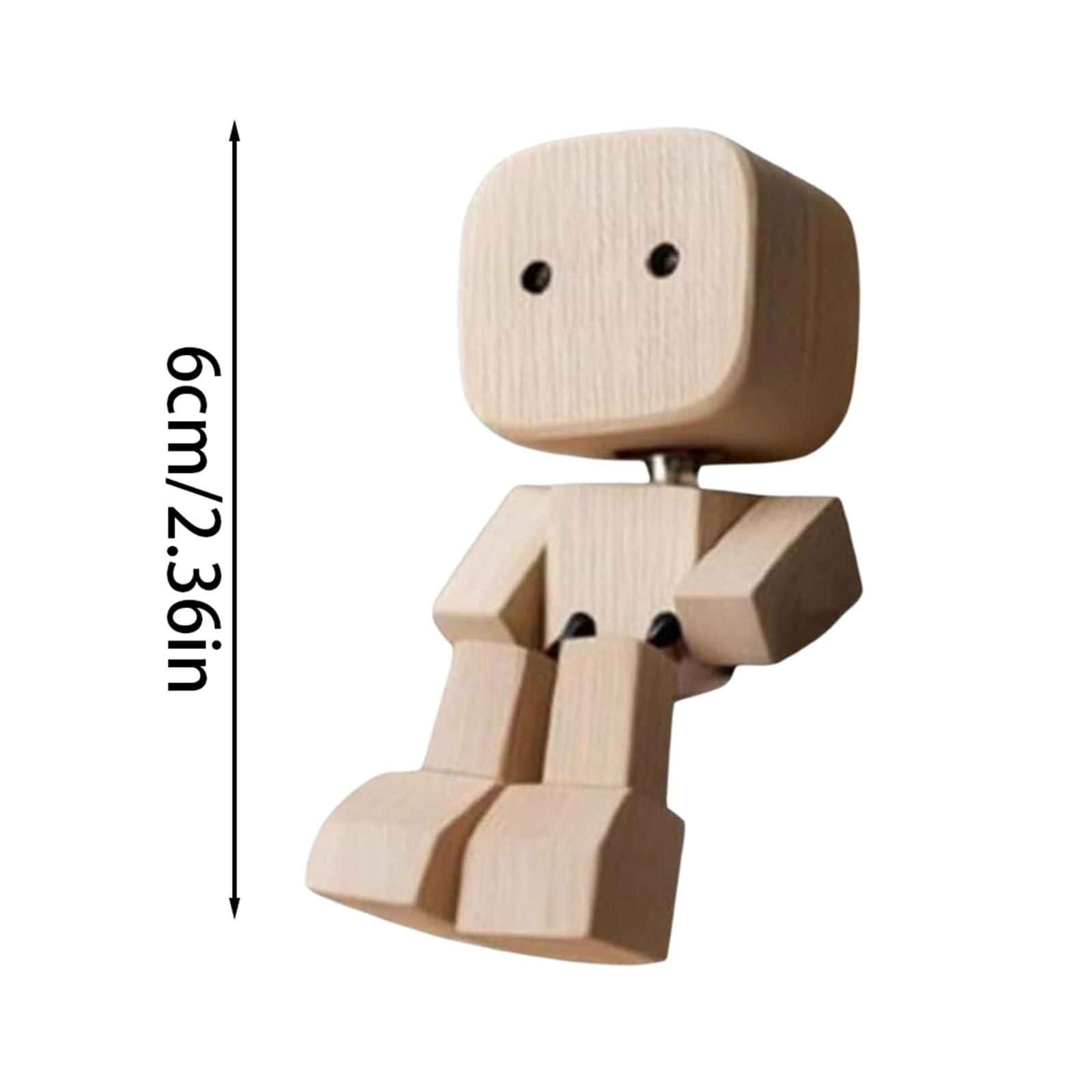 Shaking Wooden Man - Wackelnder Holzmann Für Auto-Armaturenbrett