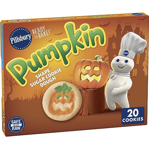 Pillsbury Ready to Bake Pumpkin Shape Sugar Cookie Dough, 9.1 oz