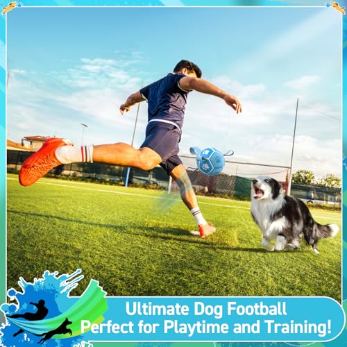 Image of QDAN Small Dog Balls, 5 Inch Dog Soccer Ball with Straps, Outdoor Dog Toys, Pet Training Soccer for Small Medium (5 Inch)