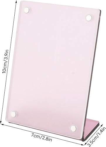 Miniatura 6 de GLOGLOW Marco de fotos acrílico, marco de fotos decorativo de color translúcido para fotos de 3 pulgadas (rosa)