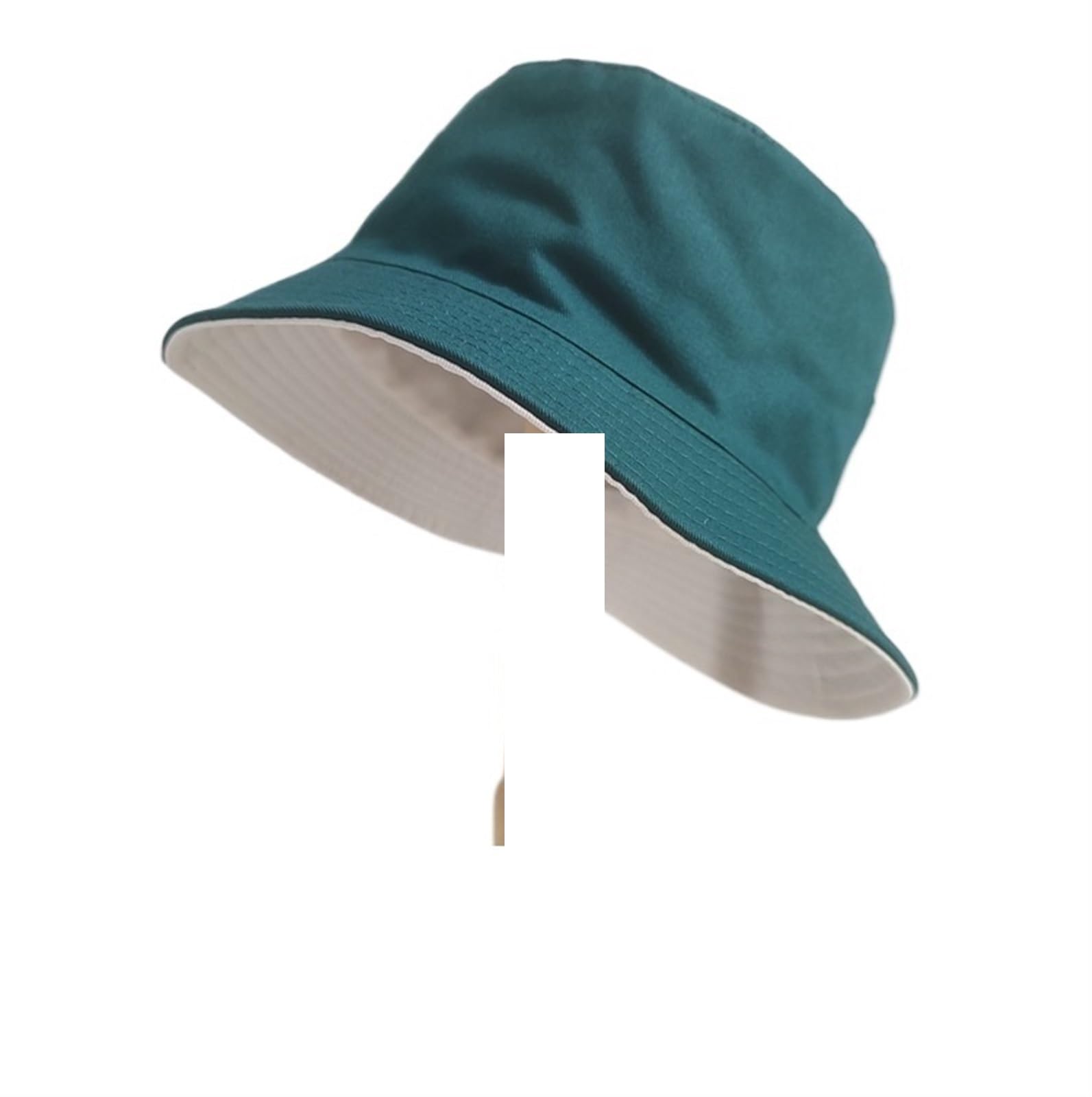 TRRYUIP Bucket Hat Large size fishing hats big head man summer sun hat two sides wear plus sizes bucket(Green beige,57 to 59cm)