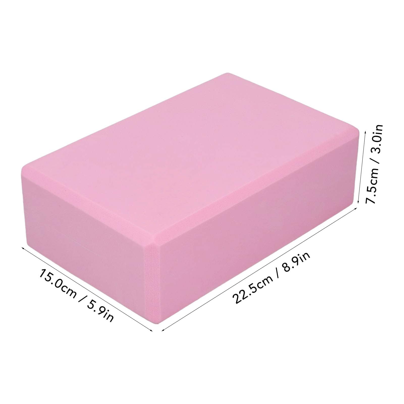 Pink Yoga Block, Foam 2 Pack Foam Travel Yoga Pilates Blocks Stability Non-slip Blocks for Meditation Pilates YogaOther Postpartum Care