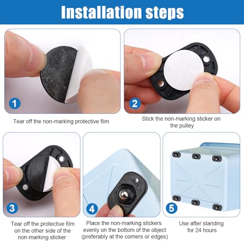 16 Stück Kugelrollen Selbstklebend Schwarz,Selbstklebendes Starkes Rollenrad,360° Drehbar Selbstklebendes Universalrad,Stark und Haltbar,für Diy,Mülleimer,Aufbewahrungsbox,Kleingeräte,Werkzeugkisten