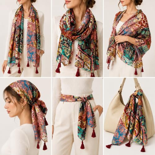 Image of FAIRYGATE Scarves & Shawls for Women Fashion Oversize Blanket Scarf with Fringes XXL Scarf