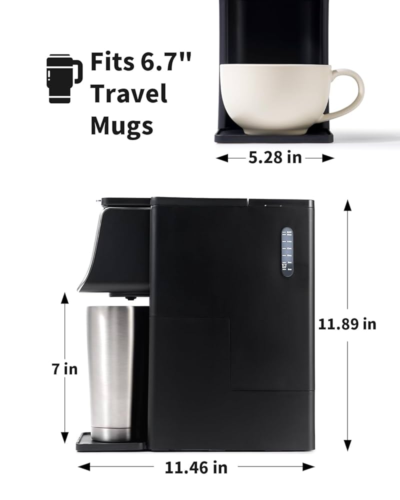 KIDISLE Hot & Iced Coffee Maker for K Cups & Ground Coffee