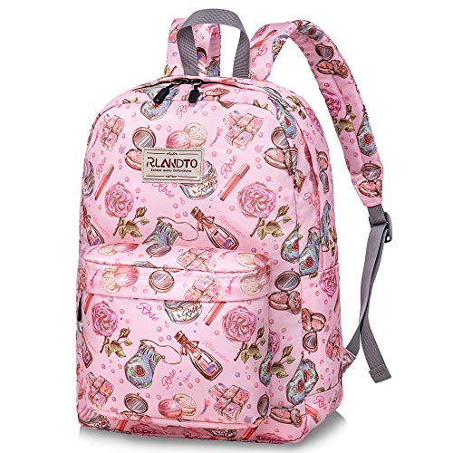 Preisvergleich Produktbild RLANDTO Schulrucksack für Jugendliche, wasserfeste stilvolle Schultasche Teenager Reise Daypack Laptop Backpack für Mädchen Schule