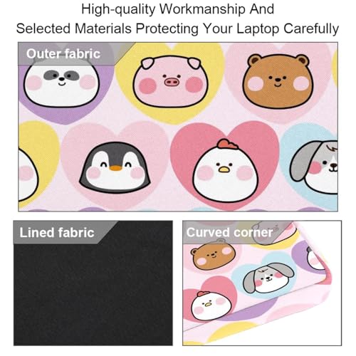Pochette ordinateur cœur multicolore 13-14.5 pouces le cadeau idéal