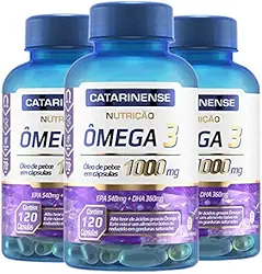 Kit 3 Ômega 3 EPA 540mg DHA 360mg Catarinense 120 cápsulas