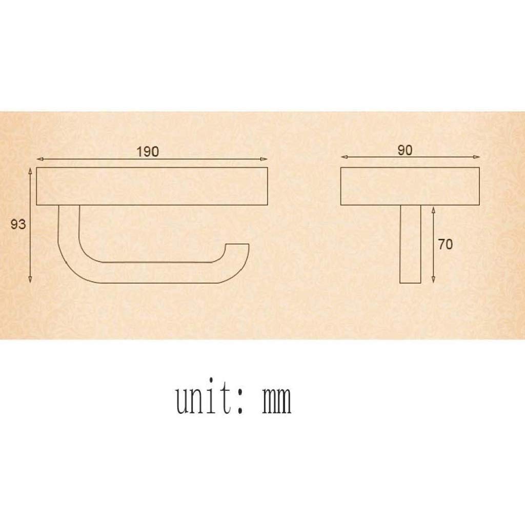 Metallo Carta igienica Holder-Supporto di Carta igienica, Bagno di Decoro in Acciaio Inox Carta Moderna Supporto del tovagliolo Inoltre Cellulare Parete attrezzata(Schwarz)