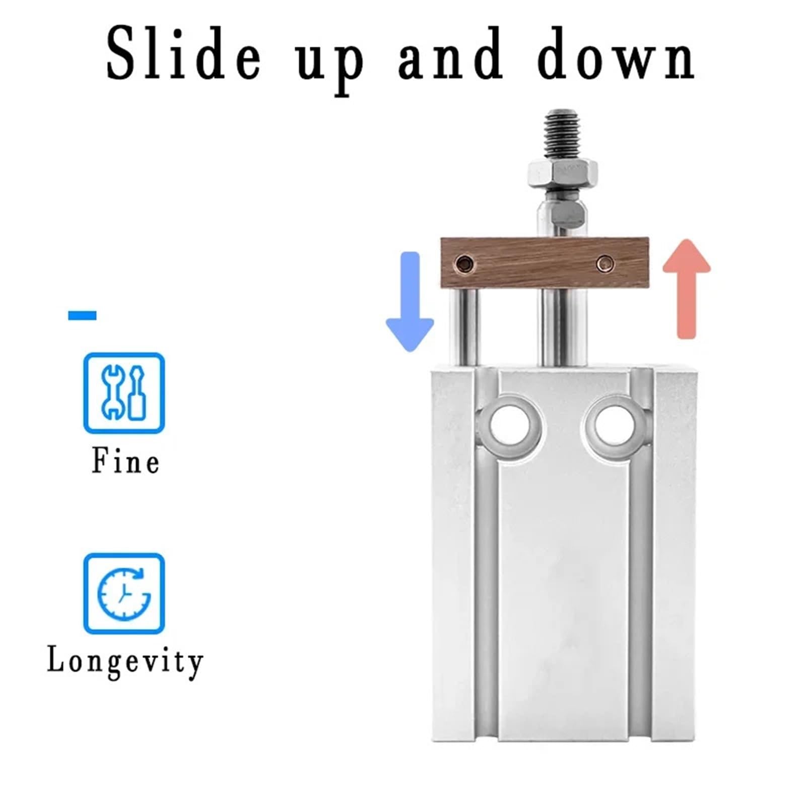 CDUK6 CDUK10 CDUK16 CDUK20 CDUK25 CDUK32 Skok 5-50 mm dwustronny wbudowany magnes CDUK Cylinder 1 szt. (skok 25 mm, CDUK16)