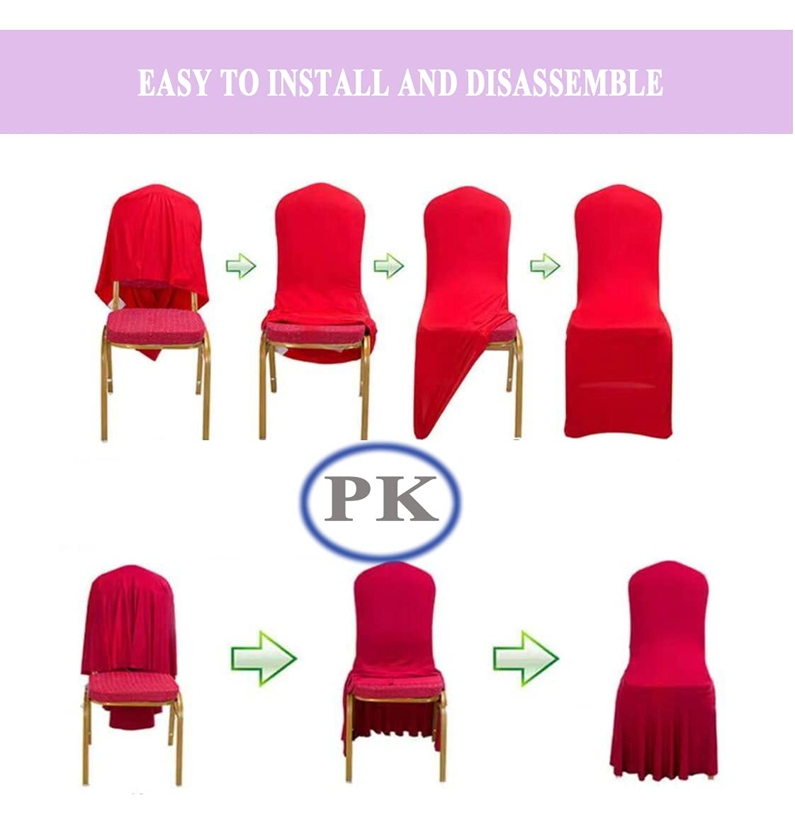 WENSINL Paquete De 50 Bandas De Elastano Rojas Para Sillas De Boda, Lazos Y Lazos Elásticos Con Hebillas Plateadas Para Fiestas, Cumpleaños, Compromisos, Banquetes, Decoraciones De Eventos De Navidad WENSINL Paquete De 50 Bandas De Elastano Rojas Para Sillas De Boda, Lazos Y Lazos Elásticos Con Hebillas Plateadas Para Fiestas, Cumpleaños, Compromisos, Banquetes, Decoraciones De Eventos De Navidad