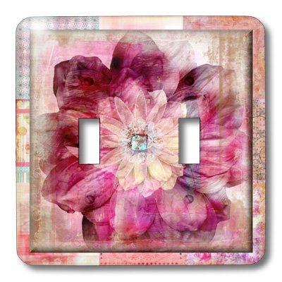 Interrupteur à baïonnette 3dRose floral gypsy bohème multicolore pour decoration murale - 3