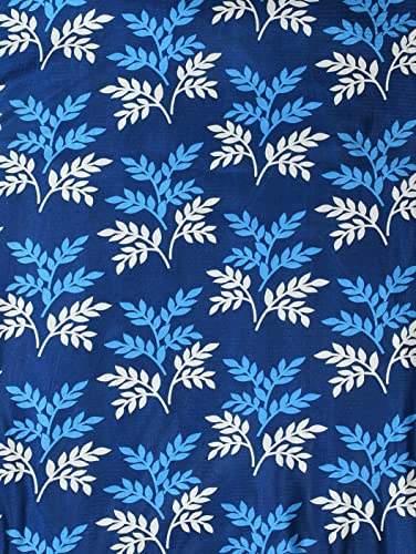 Image of Woah Washing Semi Automatic Washing Machine Cover Suitable for 5 Kg to 8 Kg Blue Leaf Top Load Washing Machine Cover | Dustproof Durable Cover