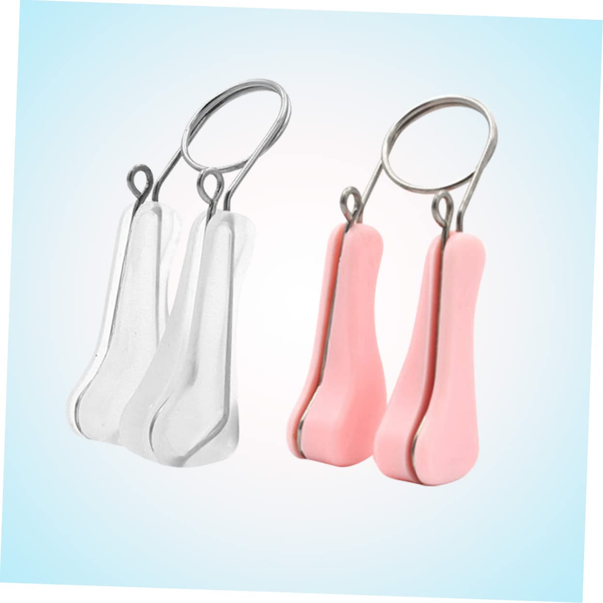 2pcs Nose Bridge Straightener Clip for Women Nose Shaping Tool White Pink Durable Design for Lifting and Correcting for Daily Use