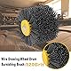 Shineboc Schleifbürsten,320 Körnung 120x100mm Nylonbürste, Polierbürste zum Holzverarbeitung, Grit Bürste Bristle Bürsten für Satiniermaschine Drahtziehrad (Grau)