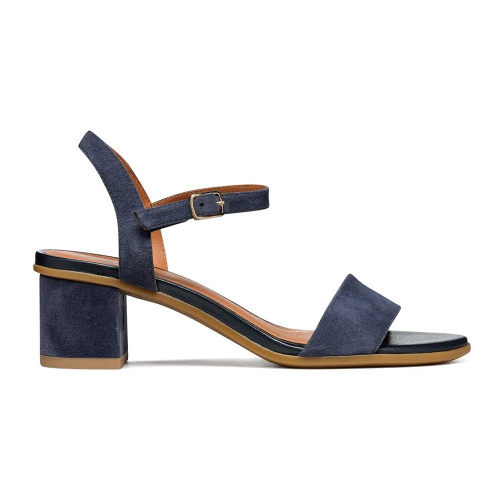 Geox Women's D Aurely 50 B Heeled Sandal, Navy, 6.5 UK
