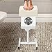 choayun Pedicure Foot Rest, Pedicure Stool Chair with Dust Cleaning Fan, Salon Lift Stool with Adjustable Height 18.9-26.7in, Manicure Nail Beauty Stool Stand for Home Beauty Salon Spa Tattoo (White)