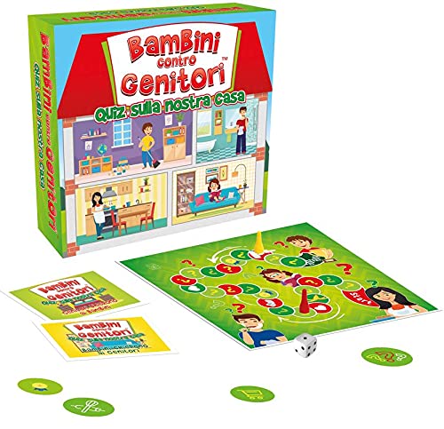 Gioco da Tavolo Quiz per Famiglie Giochi di società Giochi per Bambini | Bambini contro Genitori Quiz Sulla NOSTRA CASA | dai 6 Anni