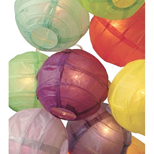 Japanese Chinese Rainbow Color Mini Paper Lantern Party Lantern Set of 10