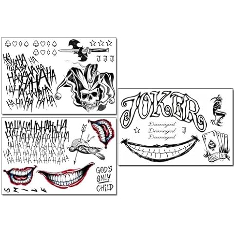 3 Sheets Halloween Temporary Tattoos,Tattoo Sticker Perfect for Halloween,Cosplay, Costumes and Party Accessories Cover