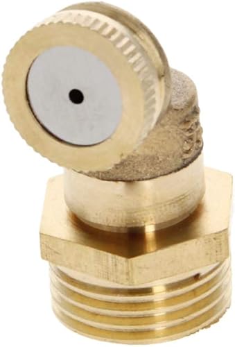 Miniatura 2 de MroMax Boquilla de pulverización de nebulización, 1/4BSPF latón 1 agujero rociadores de jardín conector de riego montaje 2 piezas