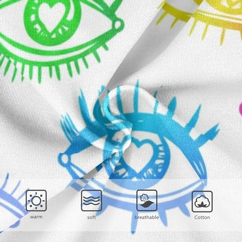 Aesthetic Toddlers Underwear Floral 2t Cotton Girl Panties Cute Colorful Eyes Rainbow White Kids Undies Briefs3