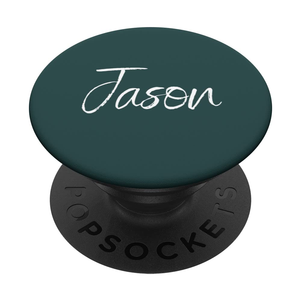 Jason First name Design Pine Green PopSockets Swappable PopGrip