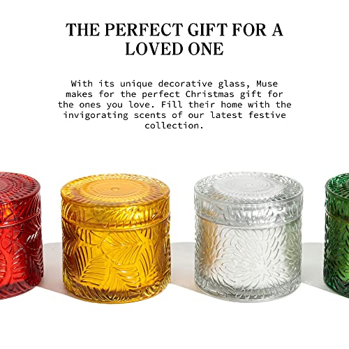 Hidden Label Fir Balsam Scented Candles, Crackling Wood Wick Soy Candles, Muse Collection 7.4Oz Glass Jar Decorative Candles, Candles Gifts For Women On Valentines Day Birthday Mothers Day #TOP4