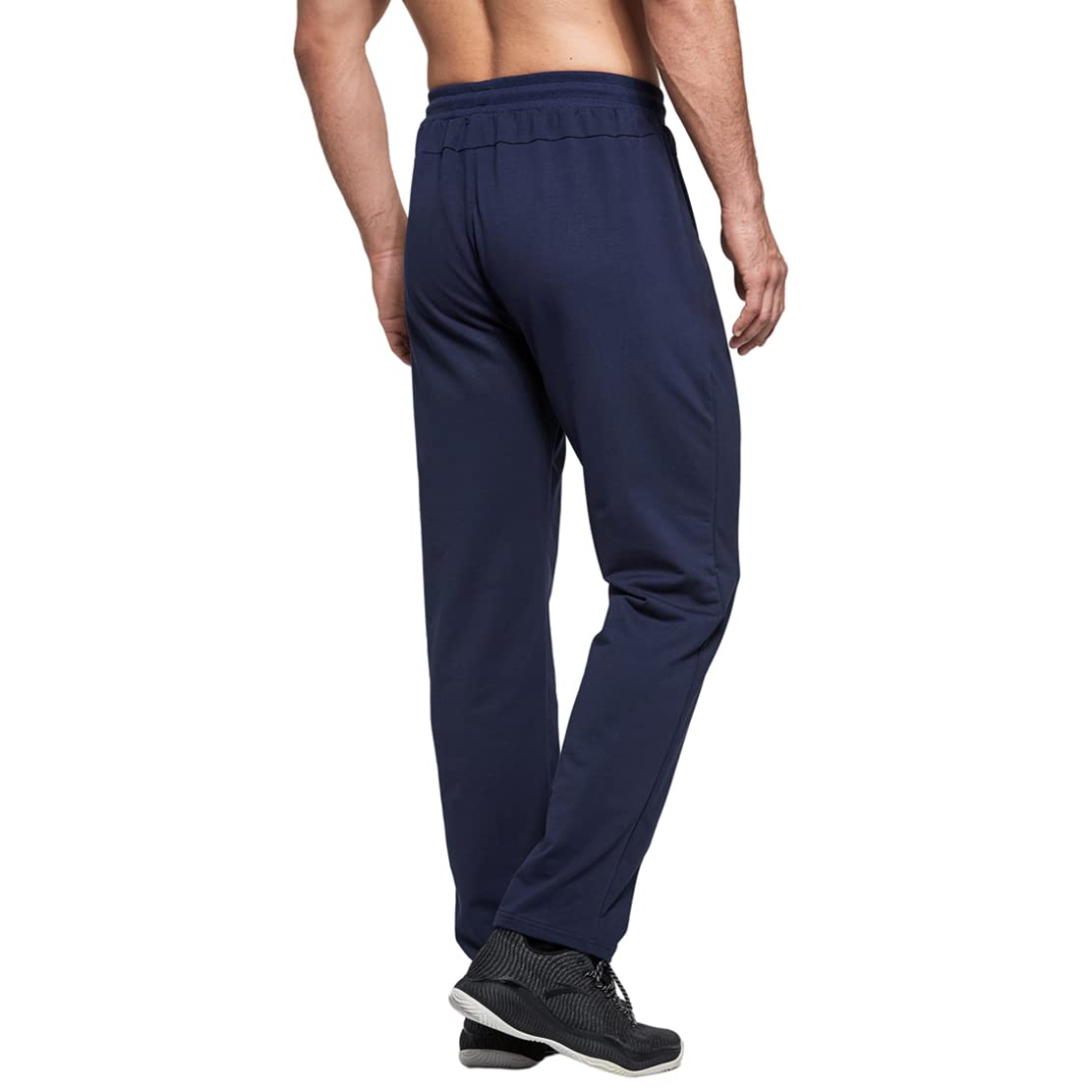 ZOXOZ Pantaloni Sportivi Uomo Cotone con Tasche Zip Elastico in Vita con Coulisse