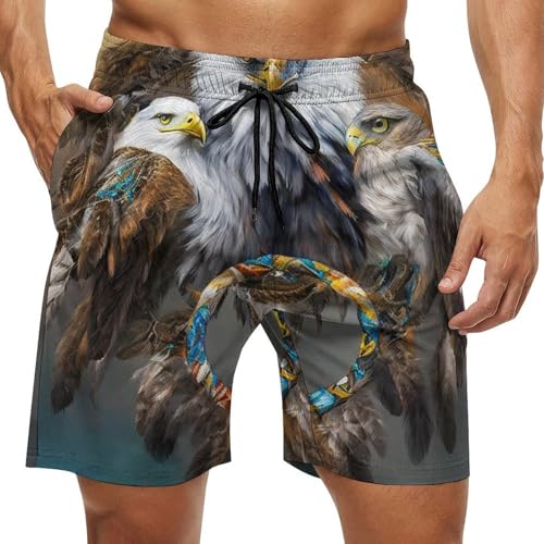 Mens Big & Tall Cargo Short Board Shorts Basic Underwear with Pockets - Main Image