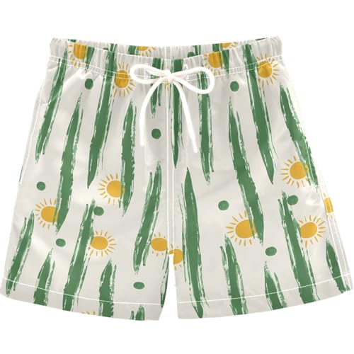 visesunny Summer Boy's Beach Shorts Crayon Eco Sun Quick Dry Swim Trunks Baby Boy Bathing Suit with Pockets XL Multi